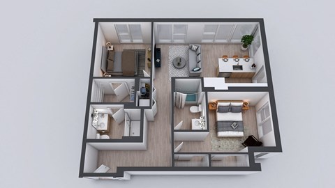 Kado NW Two Bedroom Two Bathroom C3A Floor Plan
